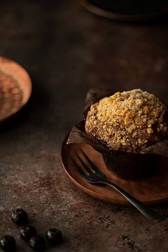 Blauwe bessen muffin
