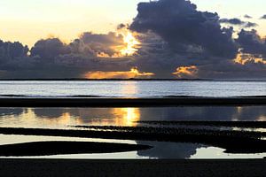 Sonnenuntergang auf See (Ameland - NL wadden)