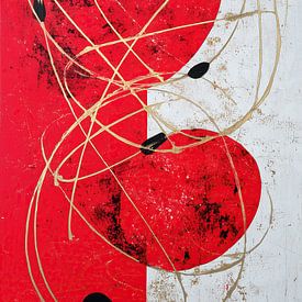 Golden Orbits Red Balance von Blickfänger Gemälde