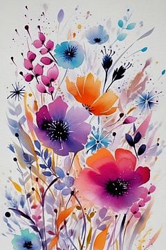 Natürliche Aquarellblumen von Christian Ovís