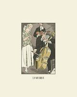 La musique - muziek, concert, Art Deco, 1920s Mode print