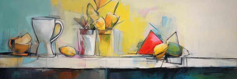 Groot van Abstract Schilderij