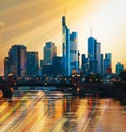 Frankfurt am Main met brug en skyline