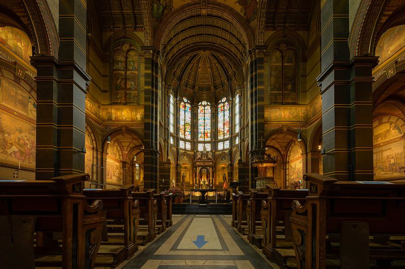 Innenraum St. Nikolaus Basilika Amsterdam von Peter Bartelings