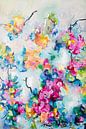 Surrendering - colorful romantic flower painting by Qeimoy thumbnail