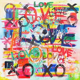 Streetart Love you XO XO by Danielle Ducheine