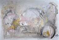Golden touche Abstract schilderij van Kunstenares Mir Mirthe Kolkman van der Klip thumbnail