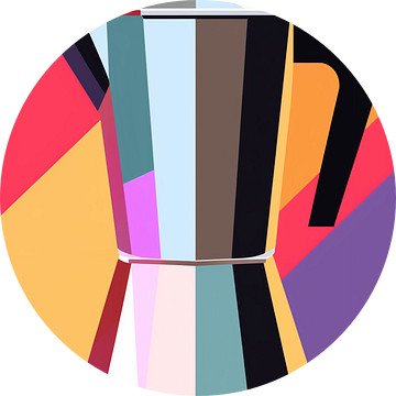 Kleurrijk espressoapparaat van drdigitaldesign