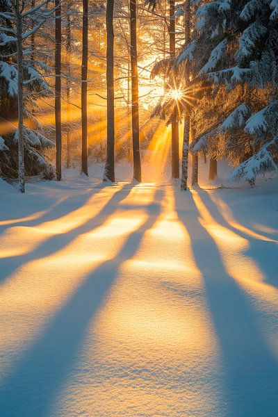 Winterliche Lichtspiele von Poster Art Shop