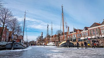 IJspret op de Dokkumer Ee in Dokkum Friesland in de winter van Eye on You
