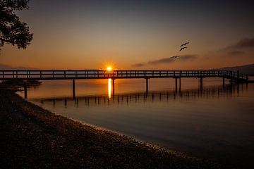 Lever du soleil sur le lac de Constance sur Marcus Lanz