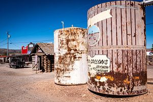 alte Lagertanks und Gefängnis in Seligman Arizona Route 66 USA