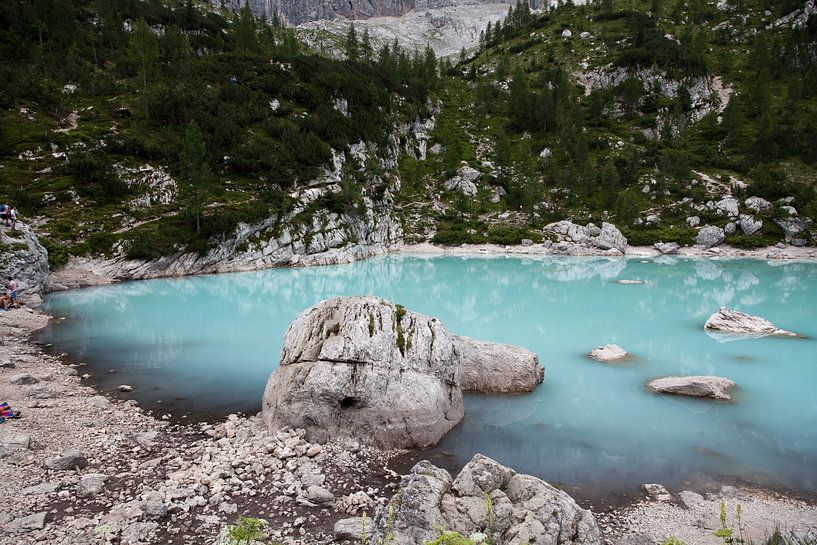 Dolomieten, Lago di Sorapis, Italie van Kees van Dun