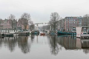 Amsterdam grachten Nederland van Déwy de Wit