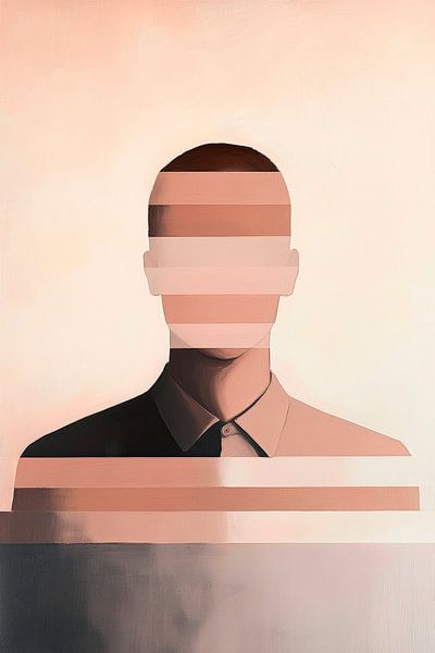 Faceless in a play of colours - Abstract by Poster Art Shop