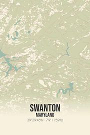 Vintage map of Swanton (Maryland), USA. by Prints of Place