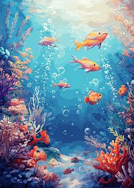 Farbenfrohe Unterwasserwelt mit Korallenriff