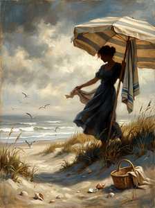Gestreiftes Handtuch, Soft Horizon