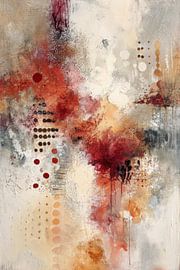 Peinture abstraite rouge - Œuvre d'art expressive et puissante sur Joriali Art abstrait