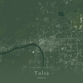 Vintage map of Tulsa, United States by Prints of Place