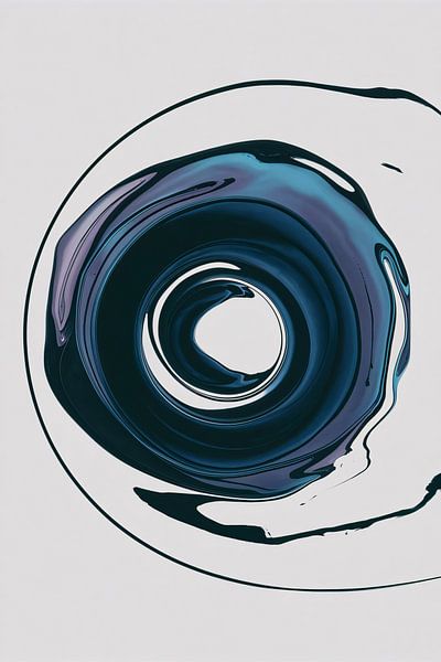Abstract minimalist artwork circles by Art & Soul Creations