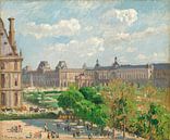 Place du Carrousel, Paris, Camille Pissarro von Meesterlijcke Meesters Miniaturansicht