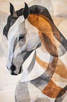 Abstract horse in earth tones