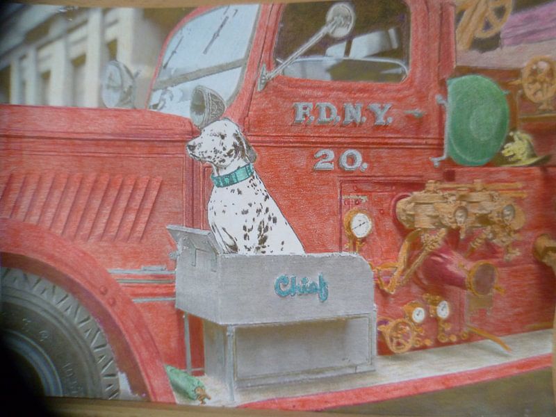 Fire truck by Edith Boogaard van den 