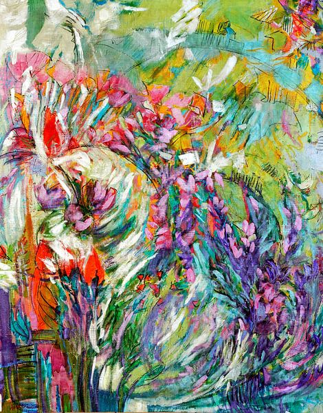 Rosa Blüten Abstrakt von Dorothy Fagan