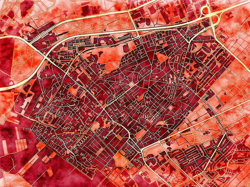 Carte de Zeist avec le style 'Amber Autumn' par Maporia