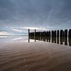 Golfbrekers op het strand van Zoutelande van Jolanda de Leeuw