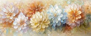 Harmonisches pastellfarbenes Blumenmeer