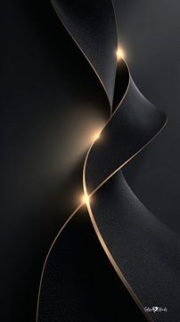 Abstraktes Schwarz mit zartem Gold