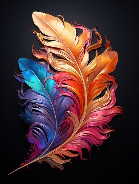 Dance of colour and feathers by Eva Lee
