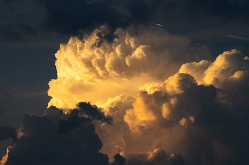 Light on the golden clouds
