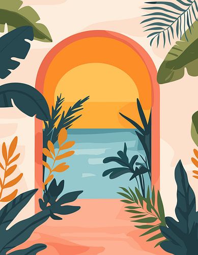 Een poort naar het strand