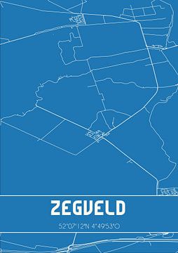 Blauwdruk | Landkaart | Zegveld (Utrecht) van Rezona