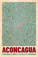 Aconcagua | Landkarte Topografie (Retro)