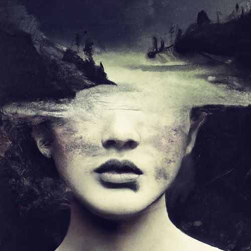 Abstract portret "It's all in the mind"