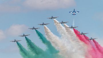 Frecce Tricolori in actie tijdens RIAT 2018.