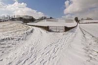 Winters panorama op de heuvels bij de Apostelhoeve vanaf Hoeve Nekum