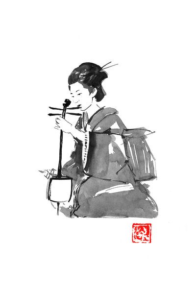 geisha spelen van Péchane Sumie