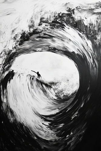 Surfer in het water