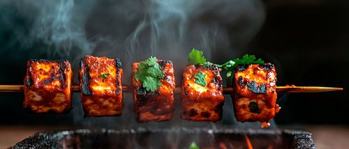 Barbecue spiesjes met rokerige smaak