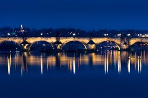 Pont Charles de nuit sur Ronne Vinkx