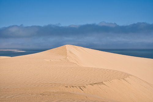 Scherpe richels op een gouden zandduin