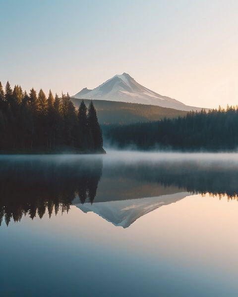 Ochtendlicht boven Trillium van fernlichtsicht