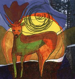 Hirsche in Herbstfarben von Sofie