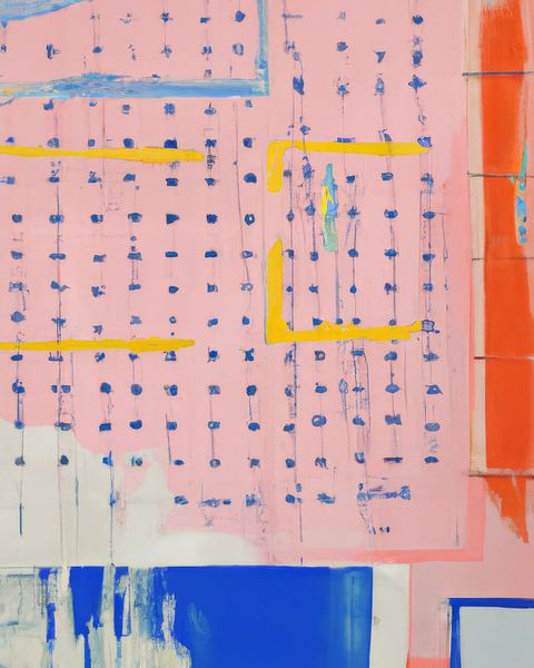 Contemporary abstract in pastel and warm colours by Studio Allee