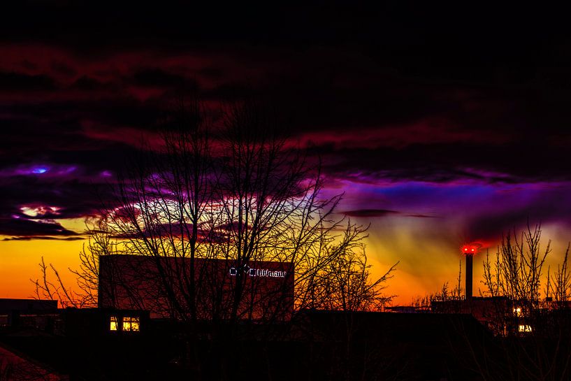 Sunset over Baden-Wurttemberg, Germany van Photoart-Naegele